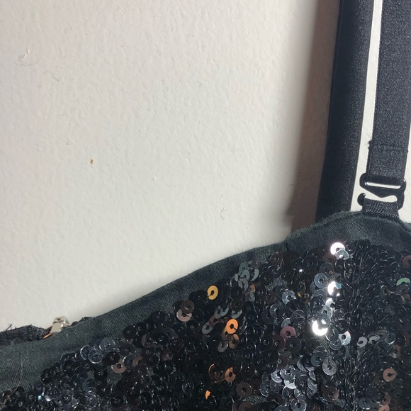 Victoria Secret Black Sequined Bralette - Picture 3 of 4